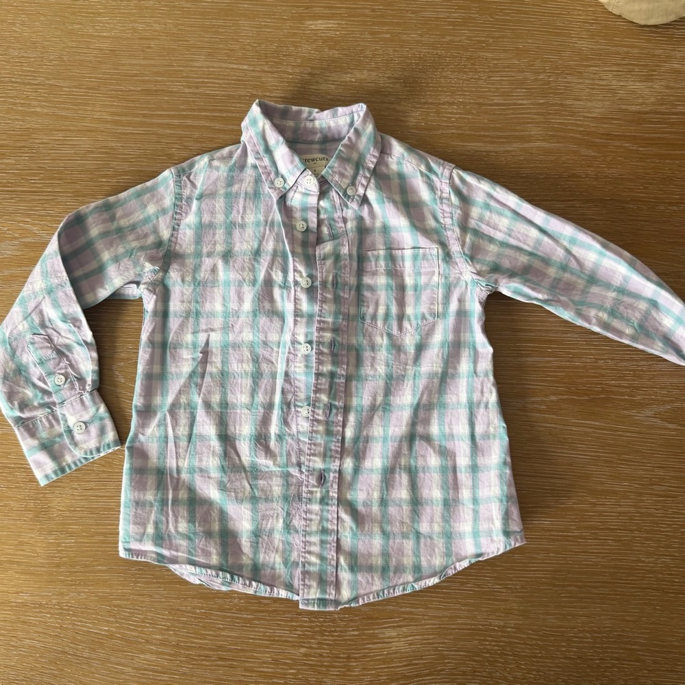 Crewcuts Pastel Plaid Button Down Shirt